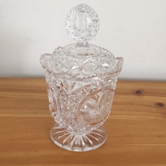 hofbauer Accents Vintage Hofbauer Crystal Candy Dish With Lid